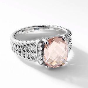 David Yurman Petite Wheaton Ring with Morganite